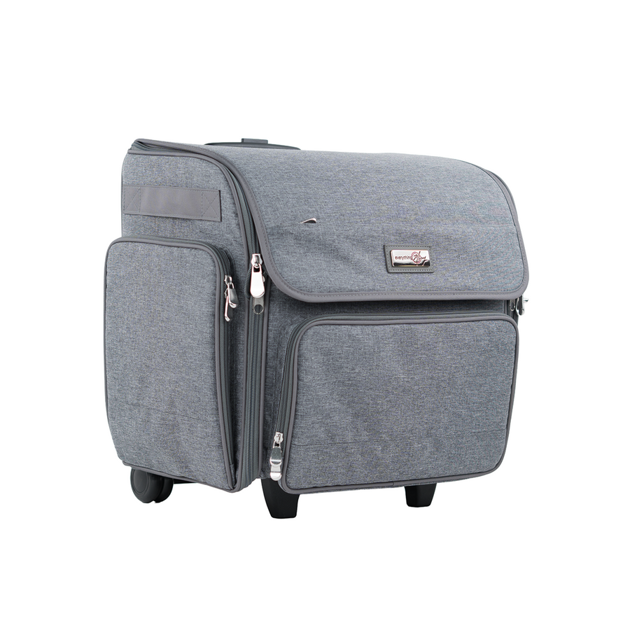Deluxe Collapsible Rolling Scrapbook Case, Heather