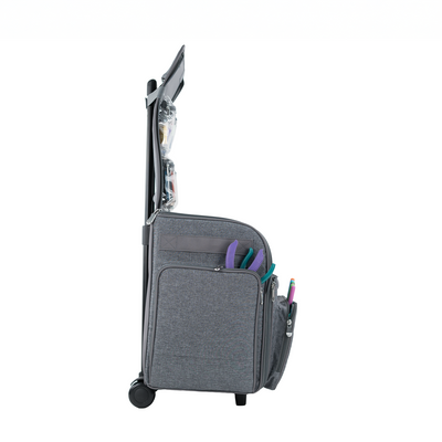 Deluxe Collapsible Rolling Scrapbook Case, Heather