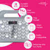 Collapsible Desktop Craft Caddy, Purple Flowers