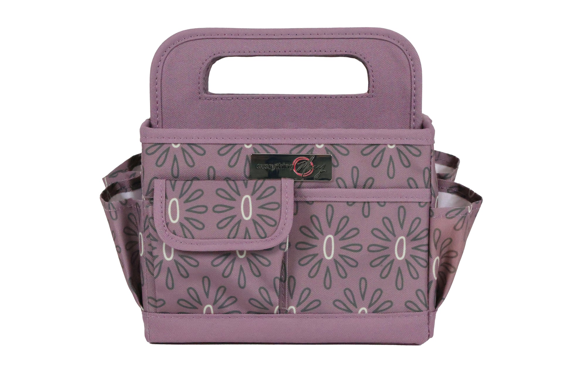 Everything Mary Collapsible Desktop Craft Caddy, Purple Geometric – Polyester Craft & Art Supply Organizer with 12 Storage Compartments