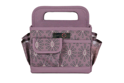 Everything Mary Collapsible Desktop Craft Caddy, Purple Geometric – Polyester Craft & Art Supply Organizer with 12 Storage Compartments