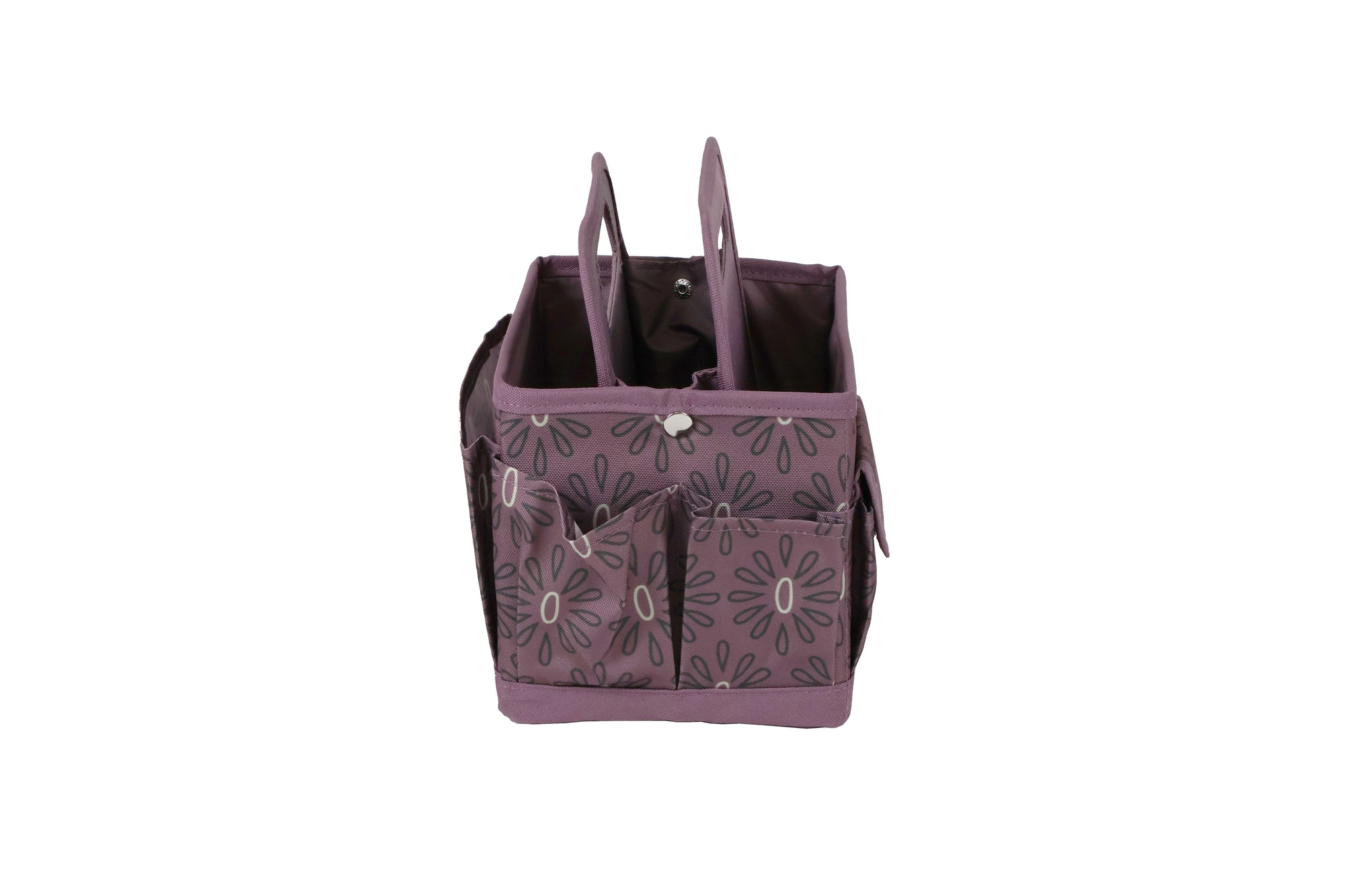 Everything Mary Collapsible Desktop Craft Caddy, Purple Geometric – Polyester Craft & Art Supply Organizer with 12 Storage Compartments