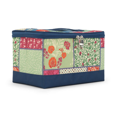 Everything Mary Sewing Box Organizer in Quilted Pattern – Soft-Side Collapsible Sewing Kit Caddy with Pin Cushion & Storage Pocket for Notions