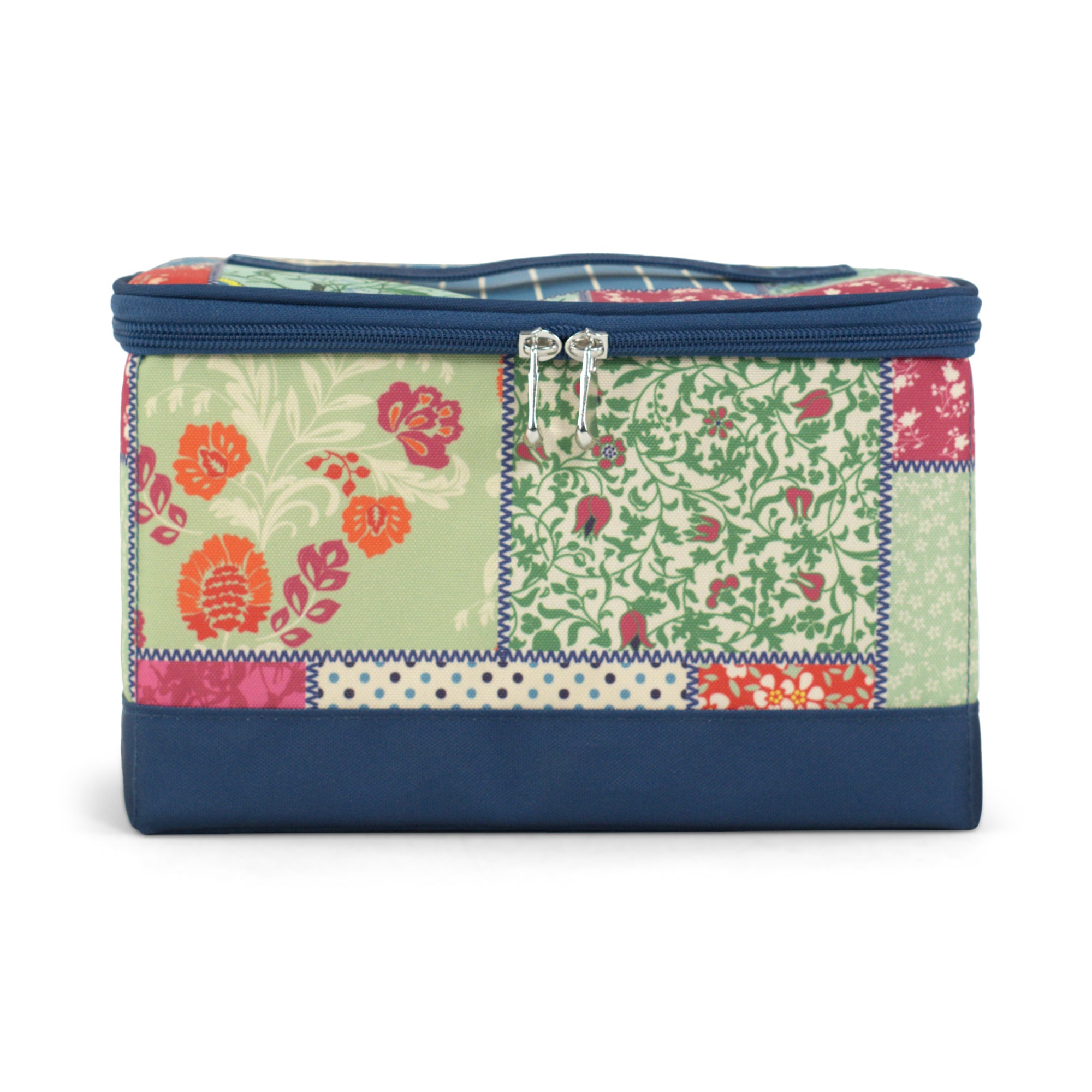 Everything Mary Sewing Box Organizer in Quilted Pattern – Soft-Side Collapsible Sewing Kit Caddy with Pin Cushion & Storage Pocket for Notions