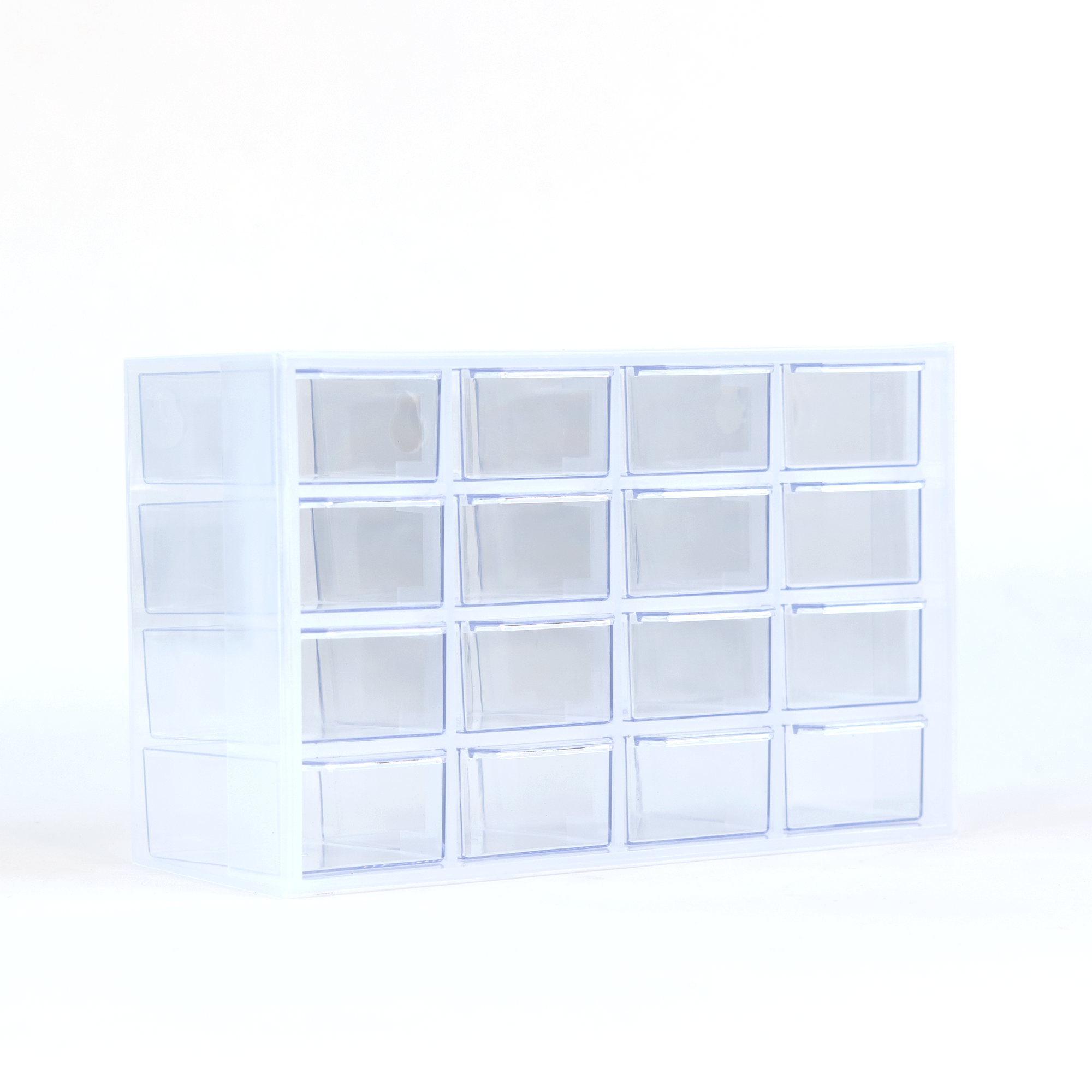 Everything Mary Clear 16-Drawer Organizer – Wall-Mountable Plastic Storage Cabinet for Crafts, Jewelry, Beads & Small Parts