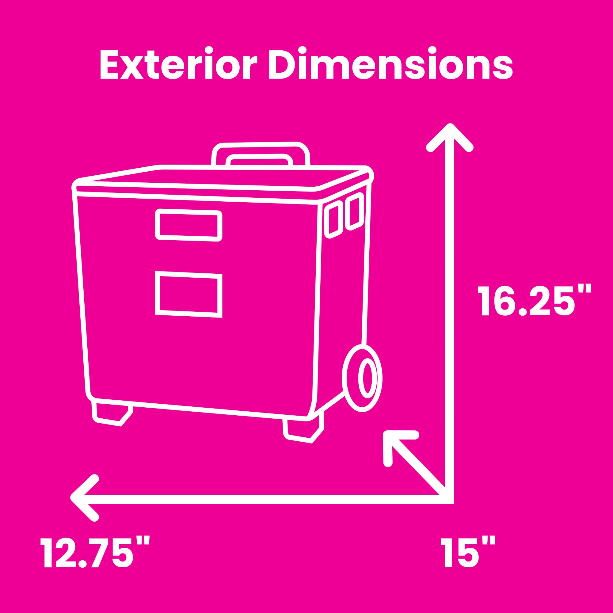 Collapsible Rolling Craft Cart with Lid – Pink