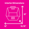 Collapsible Rolling Craft Cart with Lid – Pink