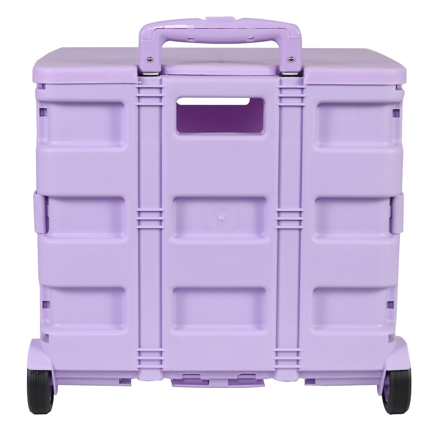 Collapsible Plastic Rolling Craft Cart, Purple