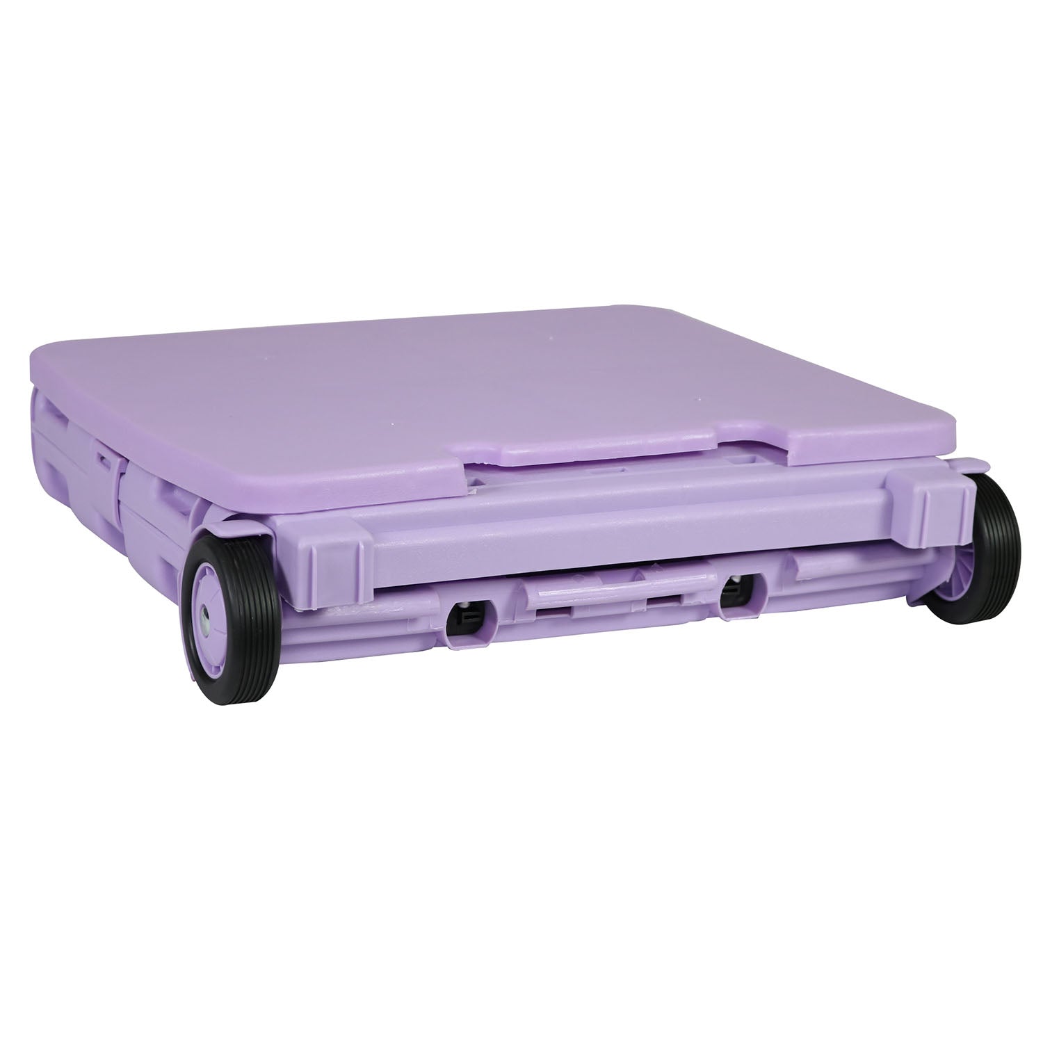 Collapsible Plastic Rolling Craft Cart, Purple