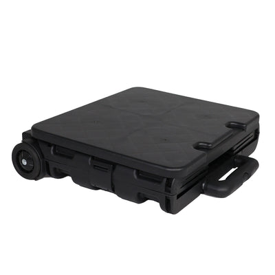 Collapsible Rolling Craft Cart with Lid – Black