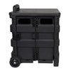 Collapsible Rolling Craft Cart with Lid – Black