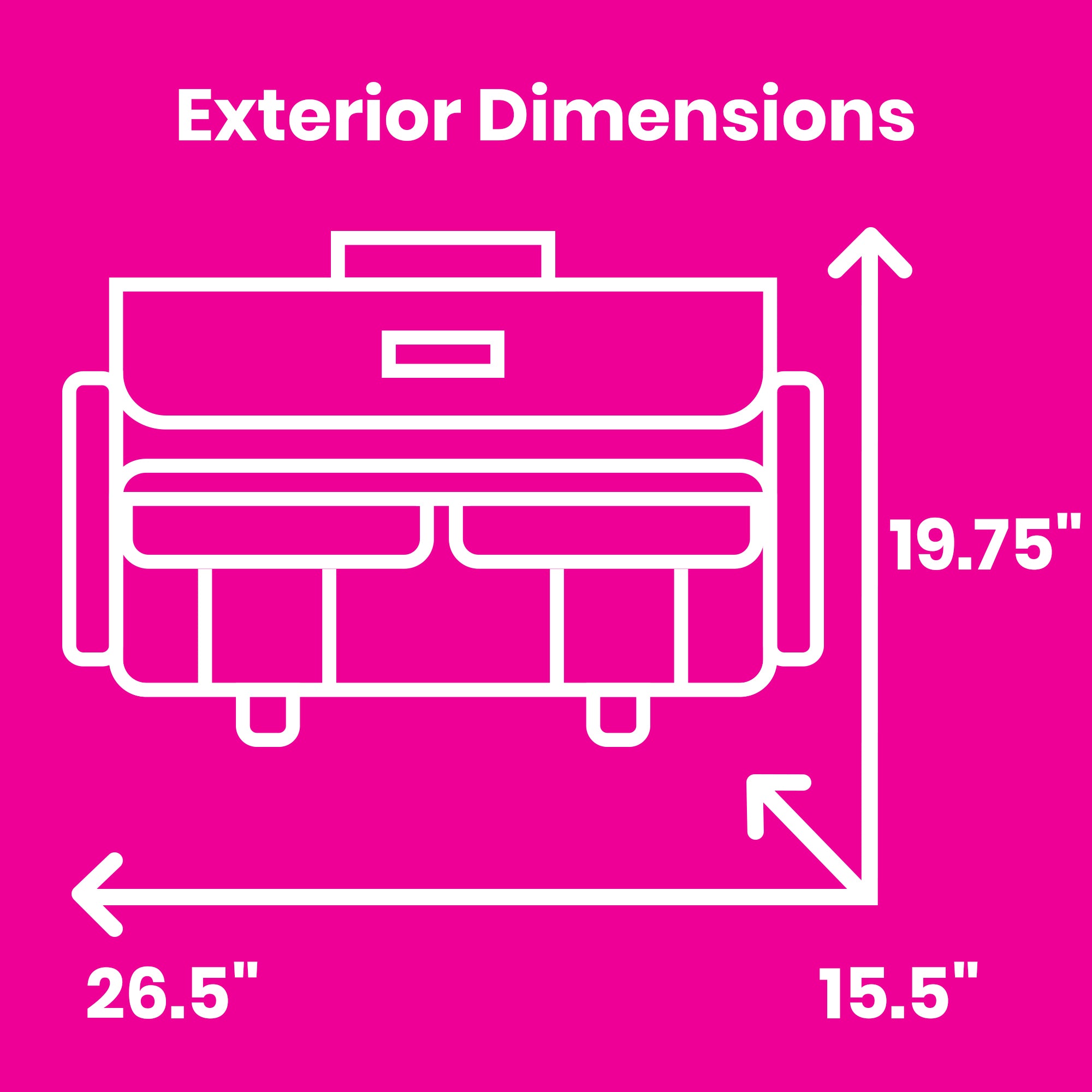 Everything Mary XXL 4 Wheel Collapsible Rolling Sewing Machine Storage Case, Grey Floral
