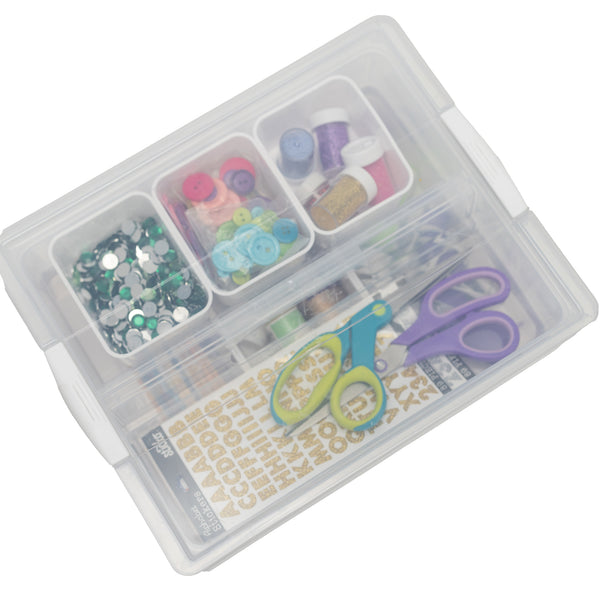 Everything Mary 7-Piece Clear Plastic Craft & Hobby Storage Container