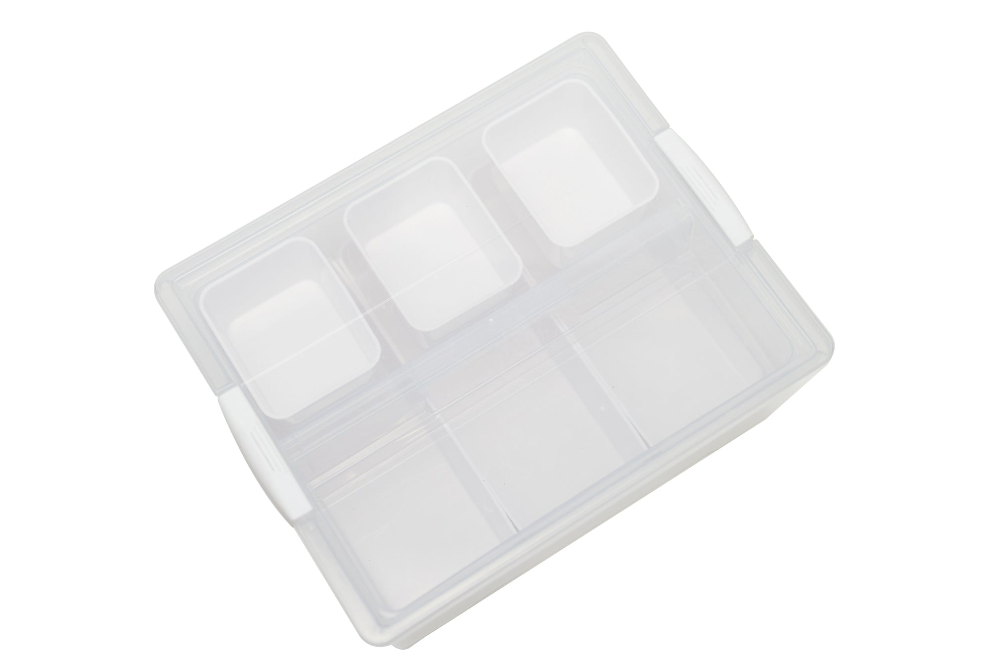 Everything Mary 7-Piece Clear Plastic Craft & Hobby Storage Container – Organizer with Removable Bins for Supplies, Tools, and DIY Projects