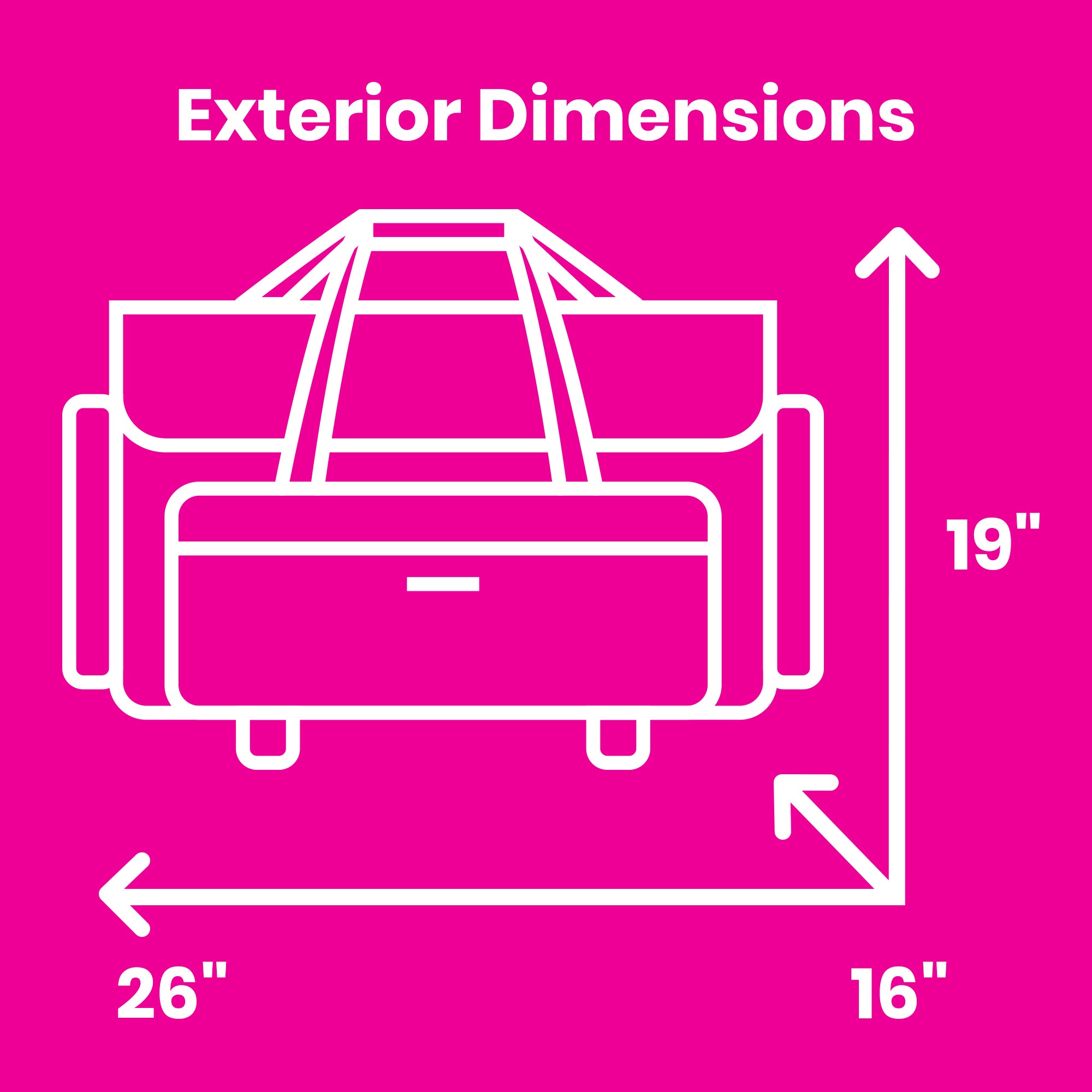 Everything Mary XXL 4 Wheel Collapsible Rolling Sewing Machine Storage Case, Black Quilted