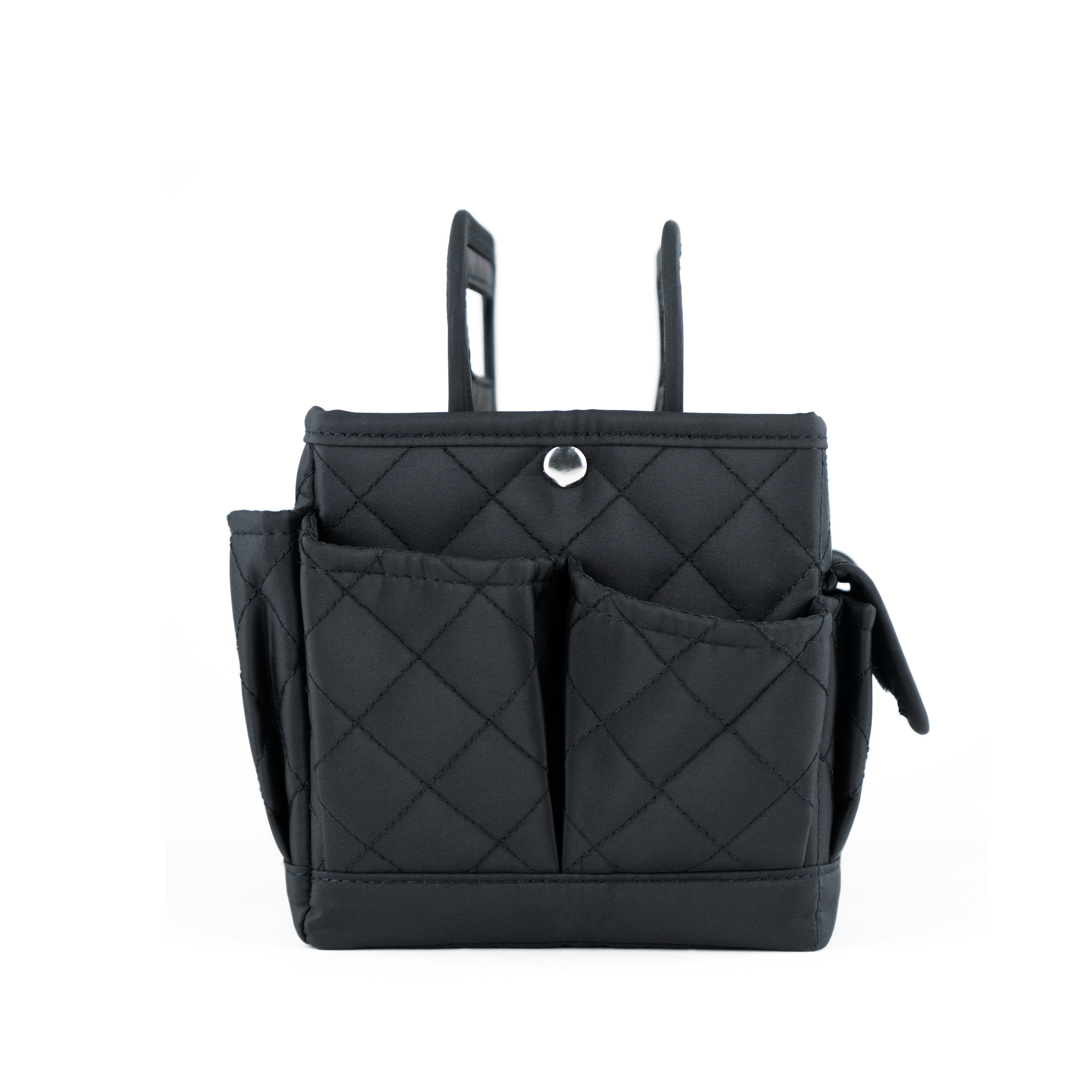 Everything Mary Collapsible Desktop Craft Caddy, Black Quilted – Polyester Craft & Art Supply Organizer with 12 Storage Compartments