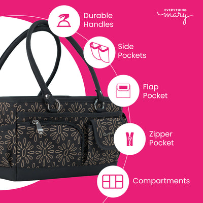 Everything Mary Store N Tote | Tan Floral