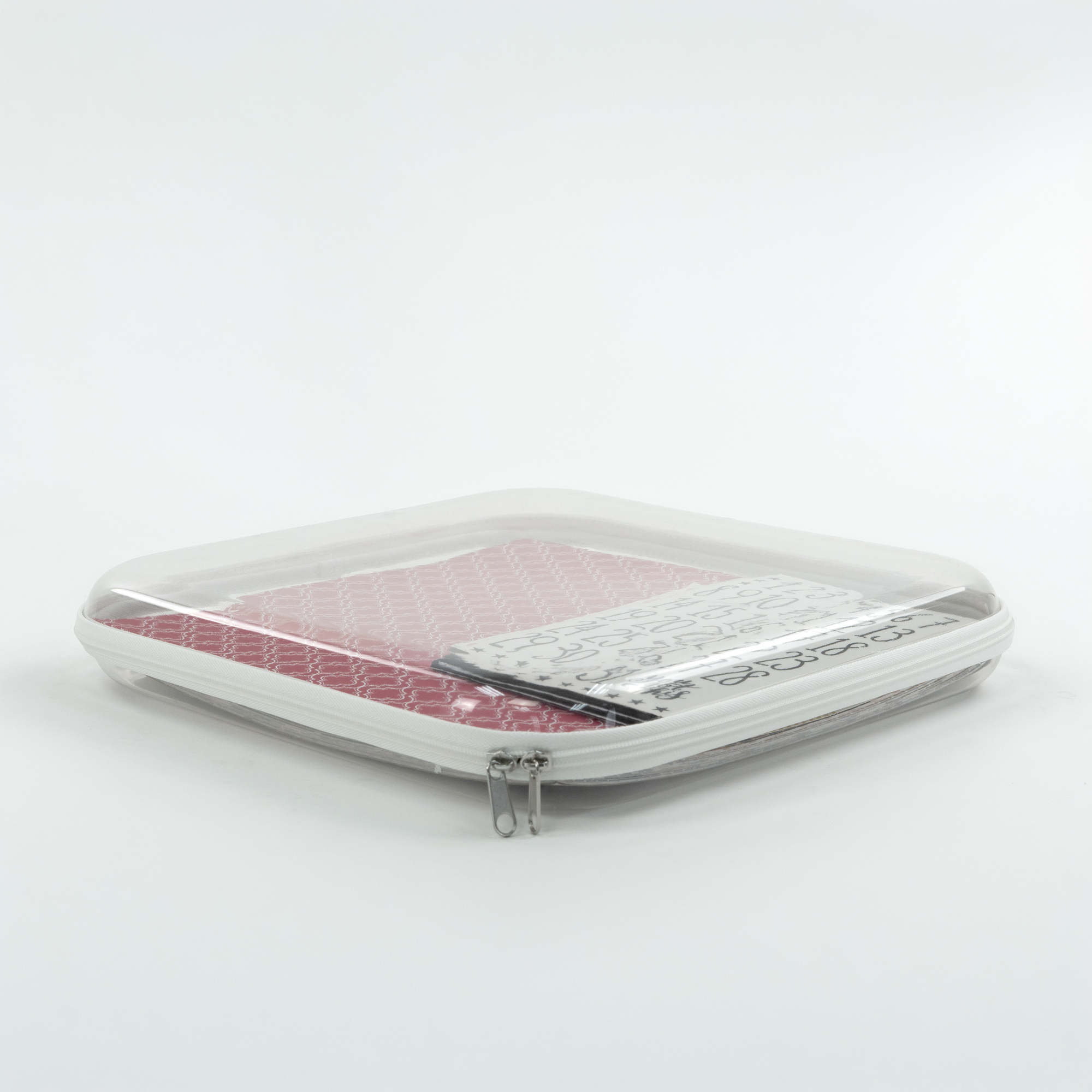 Everything Mary 12x12 Clear Bubble Case – Scrapbook Paper Storage & Portable Craft Project Organizer