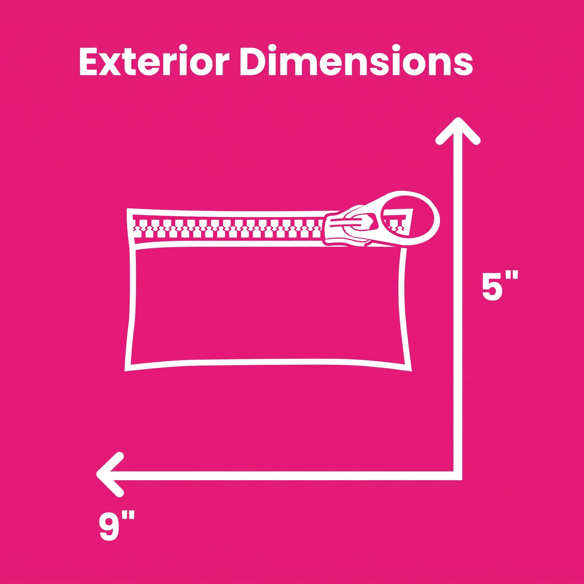 Everything Mary Chunky Zipper Pouch in Orange & Pink – Clear Storage Pouch with Bold Zipper & Wipeable Material for Pencils, Art Supplies & Notions