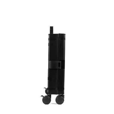 Black Collapsible Rolling Cart with Lid and 360° Wheels – Foldable Utility Shopping and Teacher Cart
