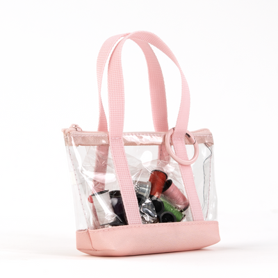 Everything Mary Travel Sewing Kit Organizer – Pink & Clear Mini Sewing Storage for Travel
