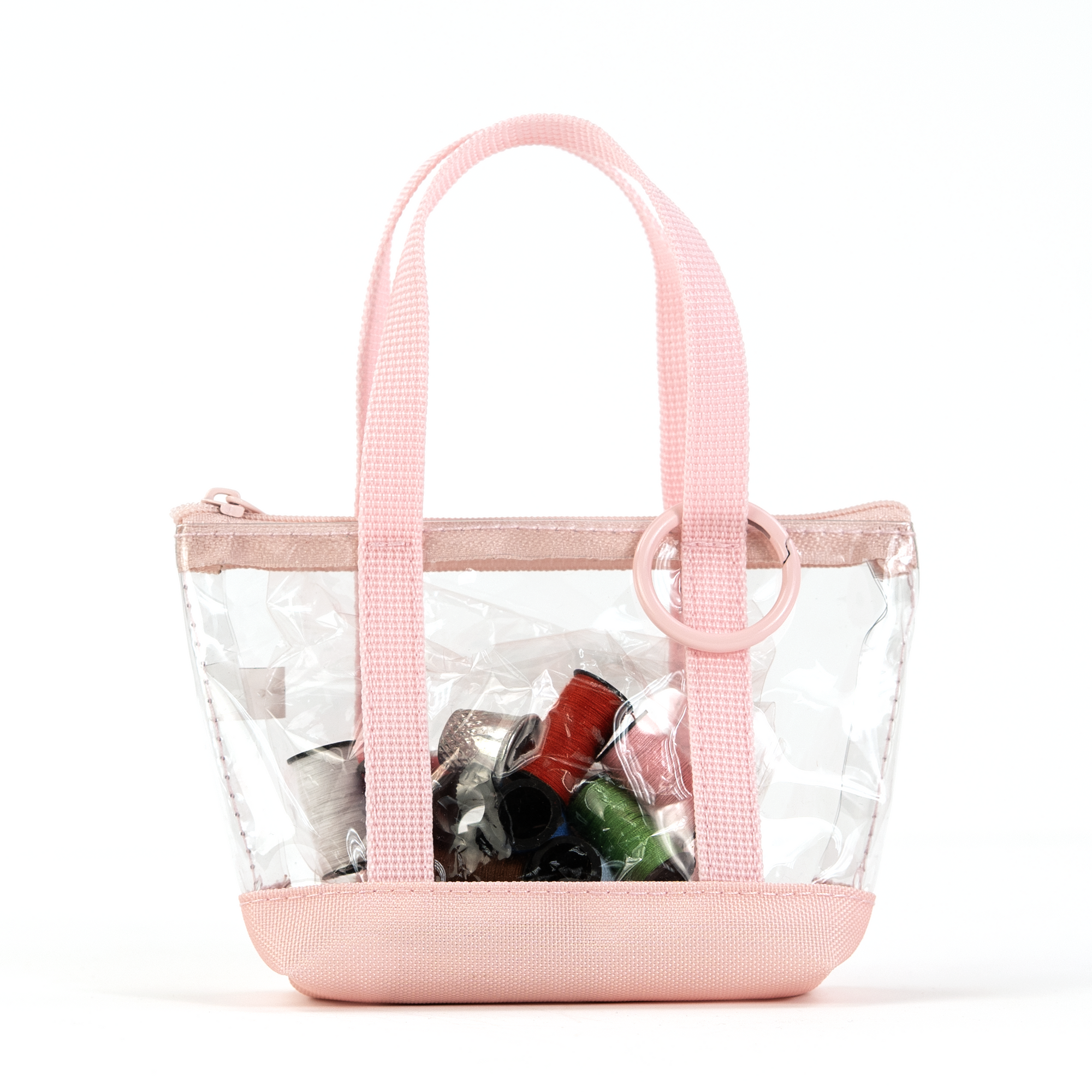 Everything Mary Travel Sewing Kit Organizer – Pink & Clear Mini Sewing Storage for Travel