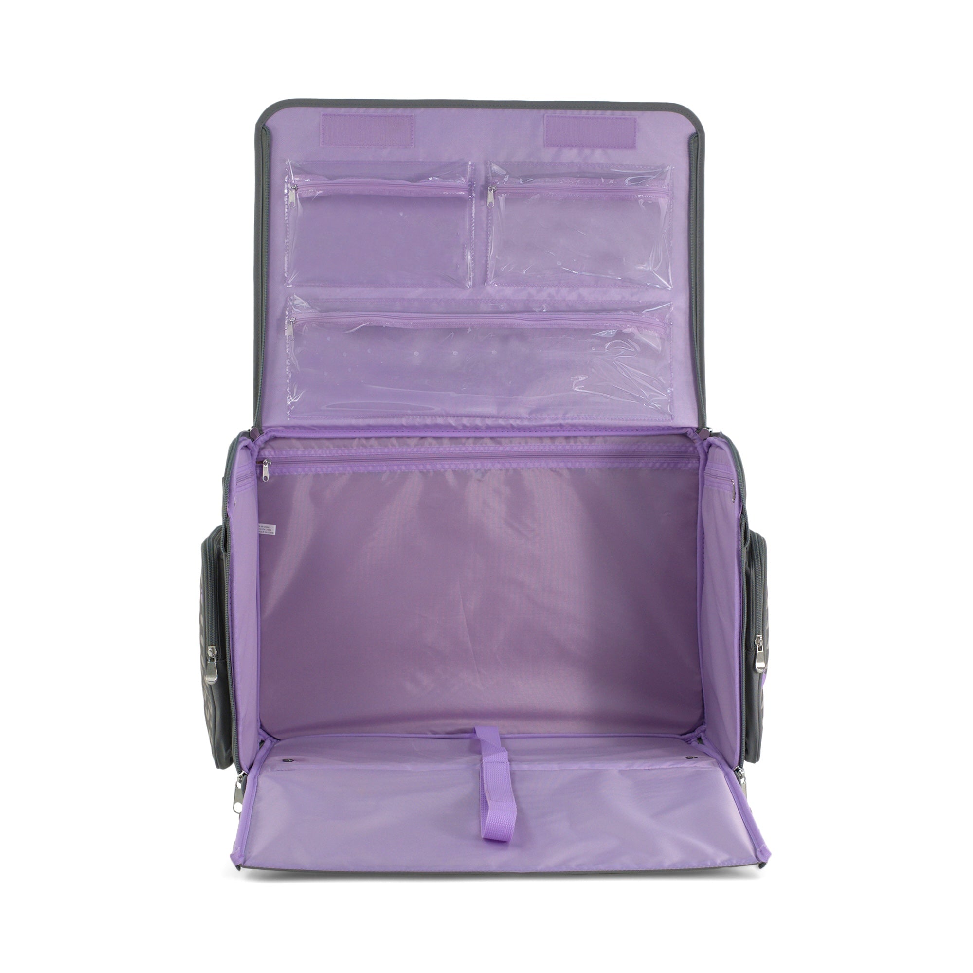 Everything Mary XL Rolling Sewing Machine Case with Wheels in Purple Floral – Sewing Machine Tote Bag for Travel, Classes & Quilting