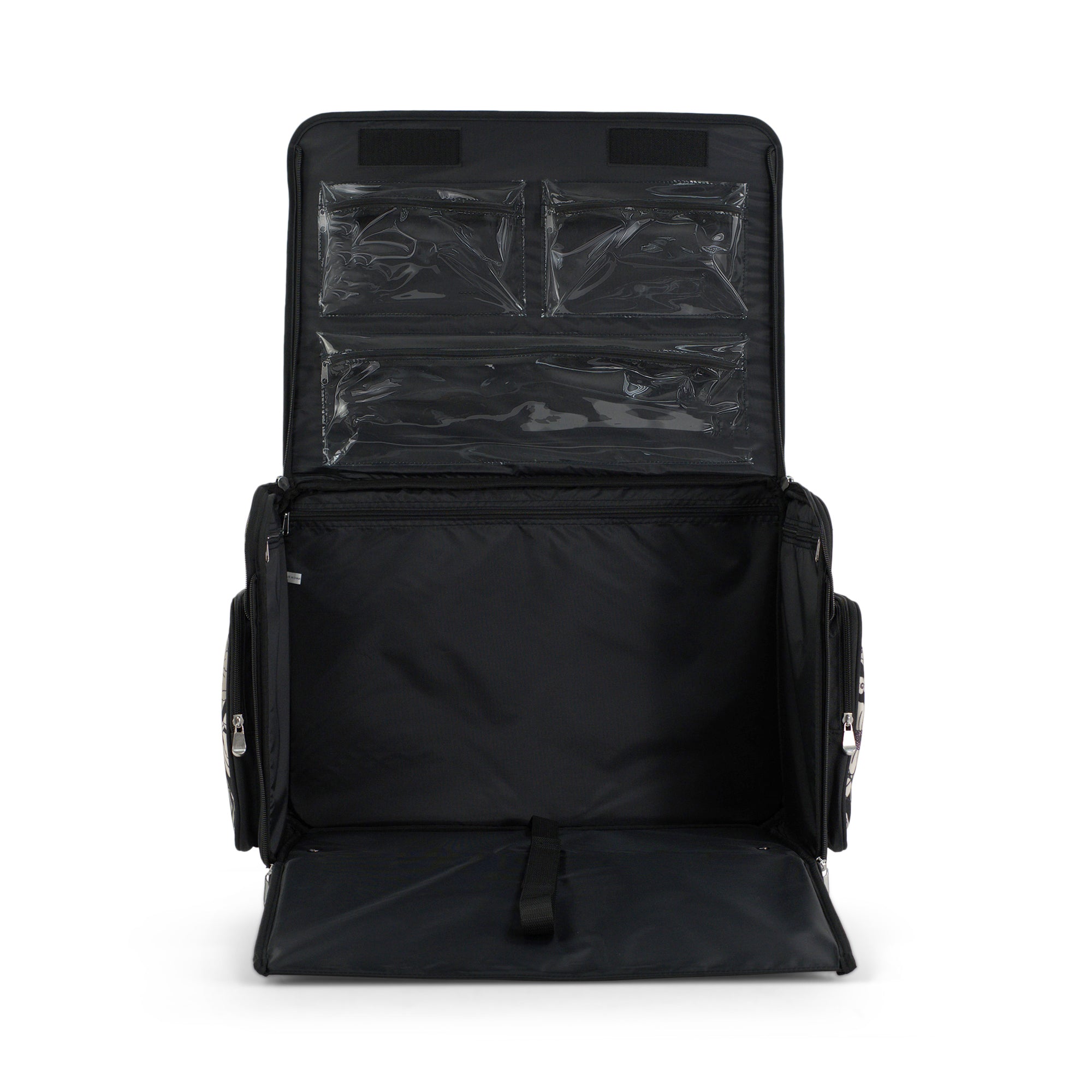 Everything Mary XL Rolling Sewing Machine Case with Wheels in Black Floral – Sewing Machine Tote Bag for Travel, Classes & Quilting