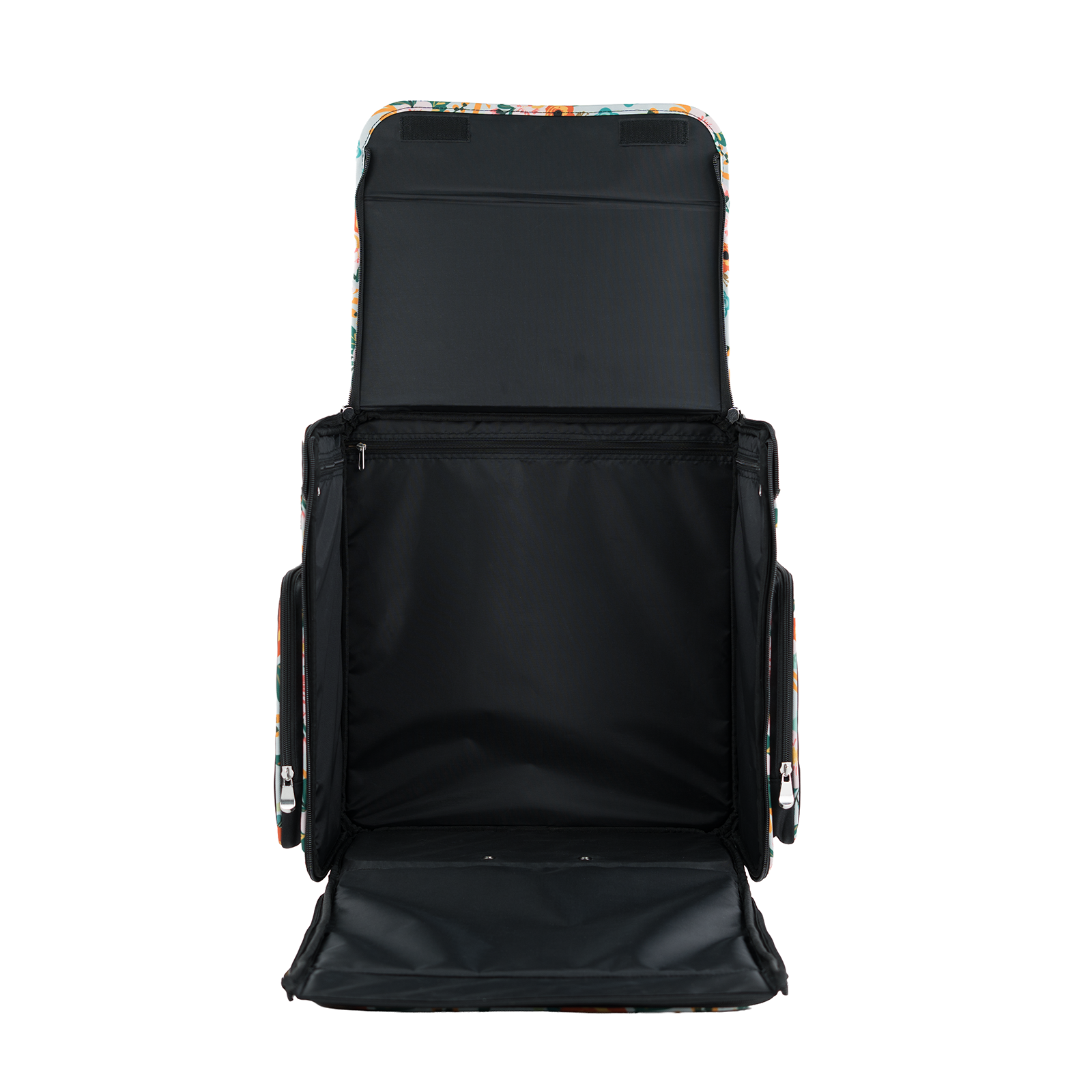 Collapsible Rolling Scrapbook & Featherweight Case, Black & Floral