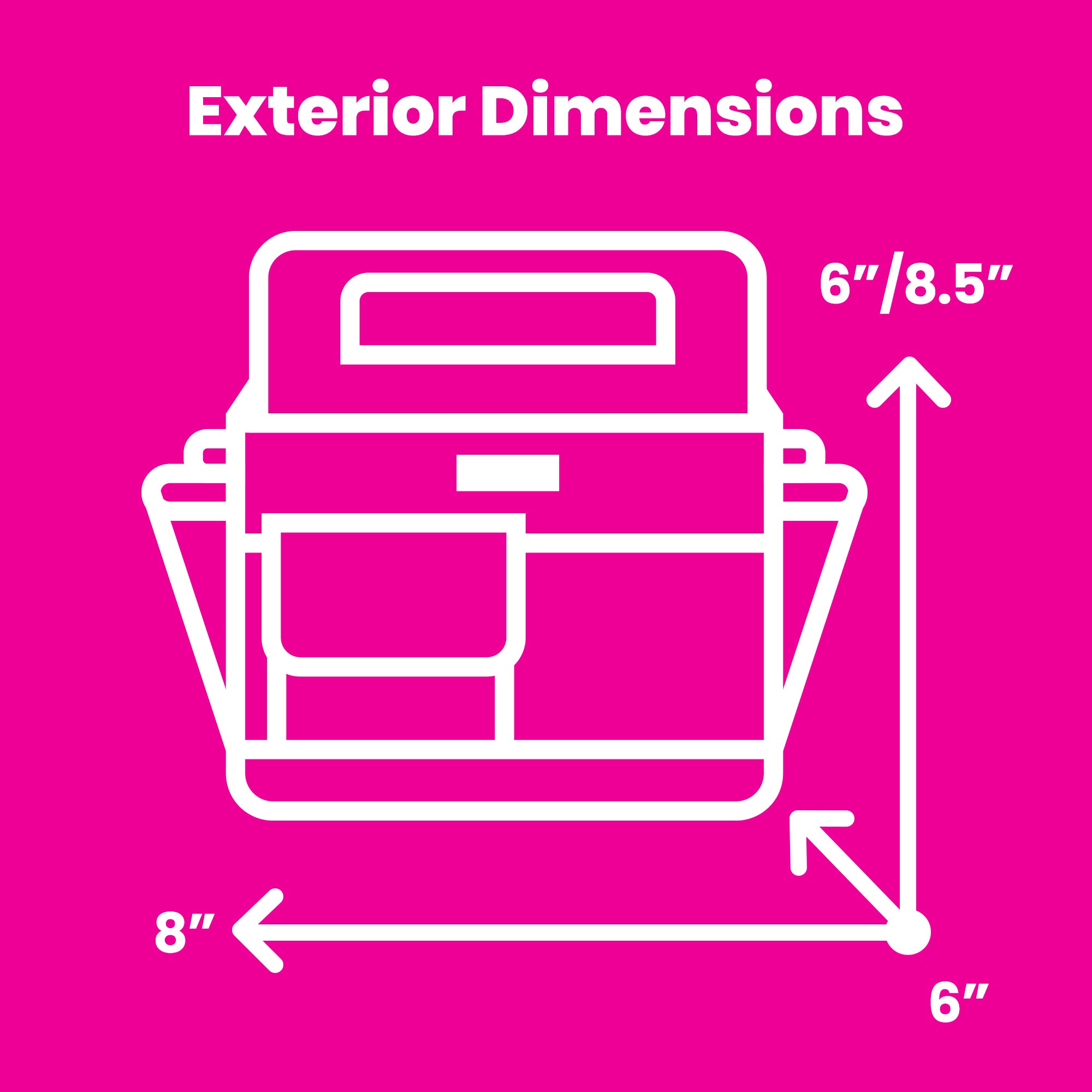 Collapsible Desktop Craft Caddy, Grey Geometric