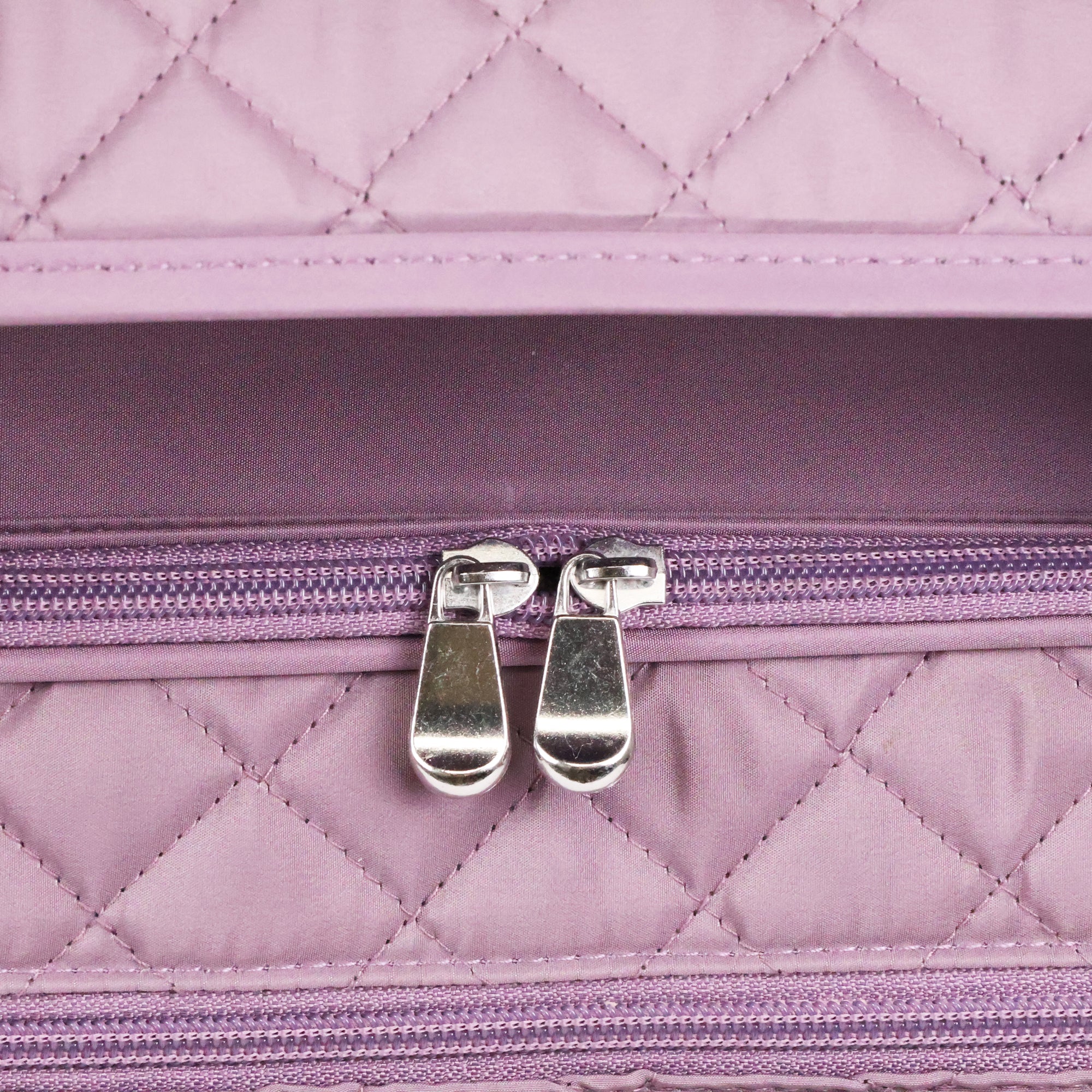 Everything Mary XXL 4 Wheel Collapsible Rolling Sewing Machine Storage Case, Purple Quilted