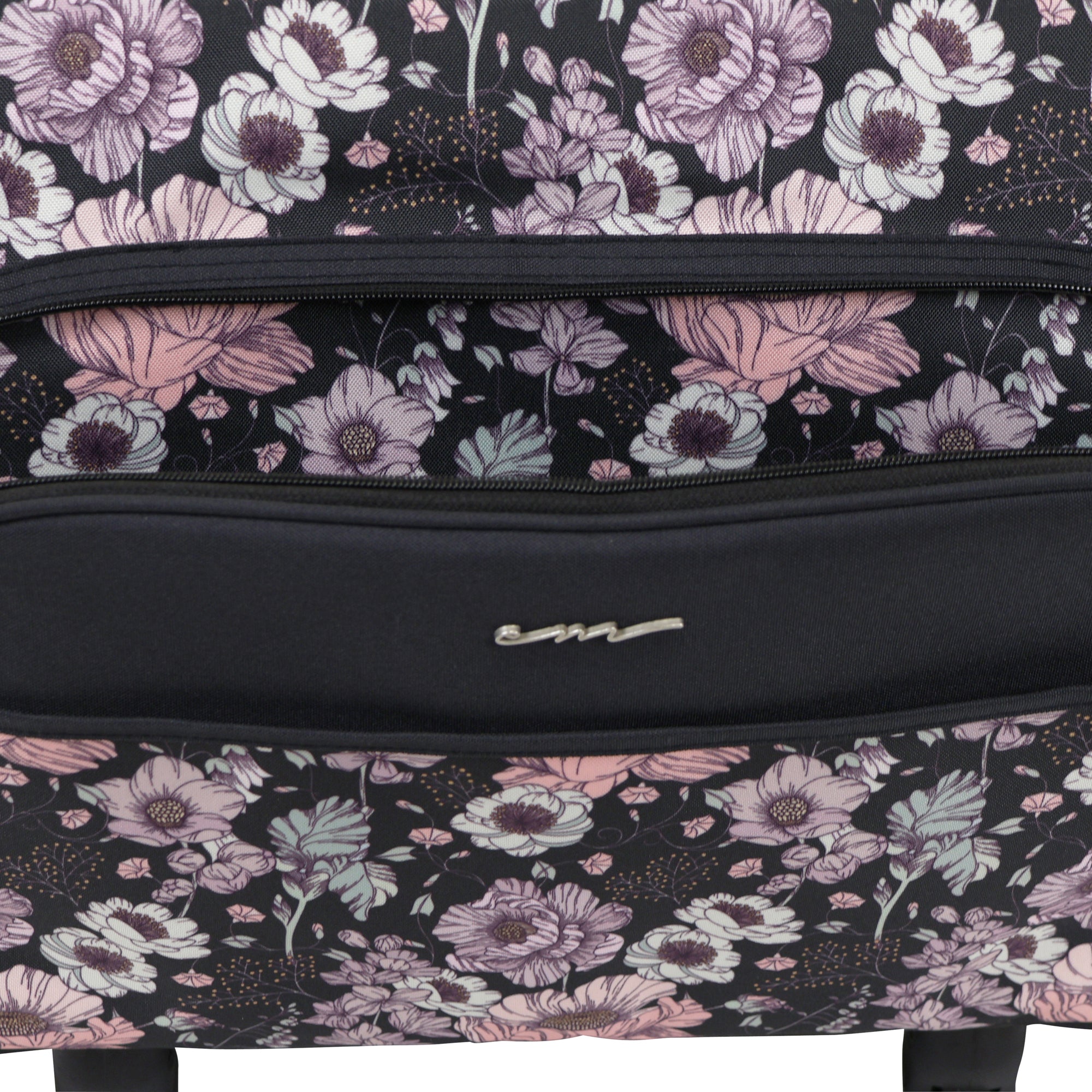 Everything Mary XL 4 Wheel Collapsible Rolling Sewing Machine Storage Case, Pink Floral