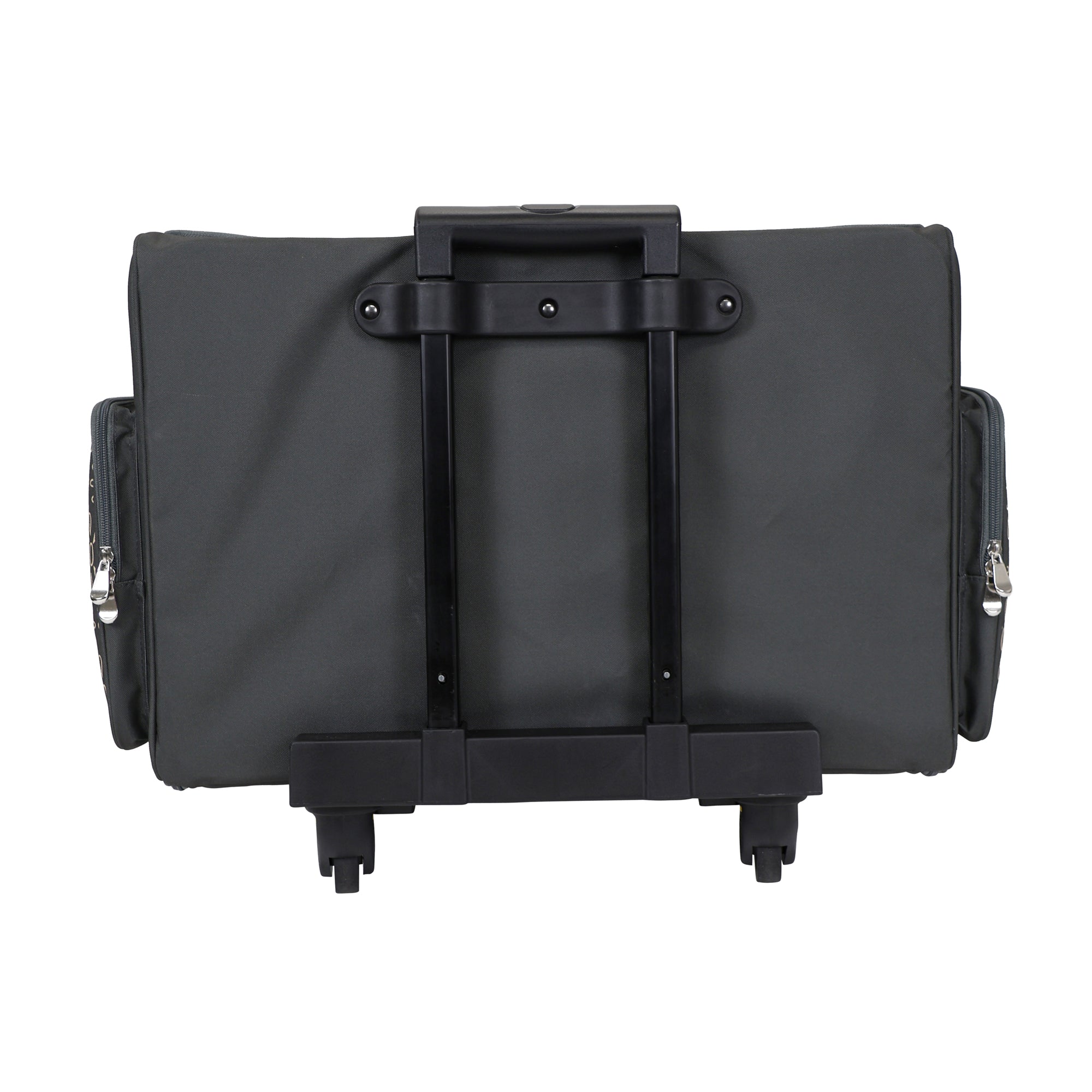 Everything Mary Flat Top XL 4 Wheel Collapsible Rolling Sewing Machine Storage Case, Tan Floral