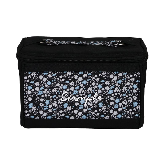 Custom Blue Floral Sewing Kit Organizer