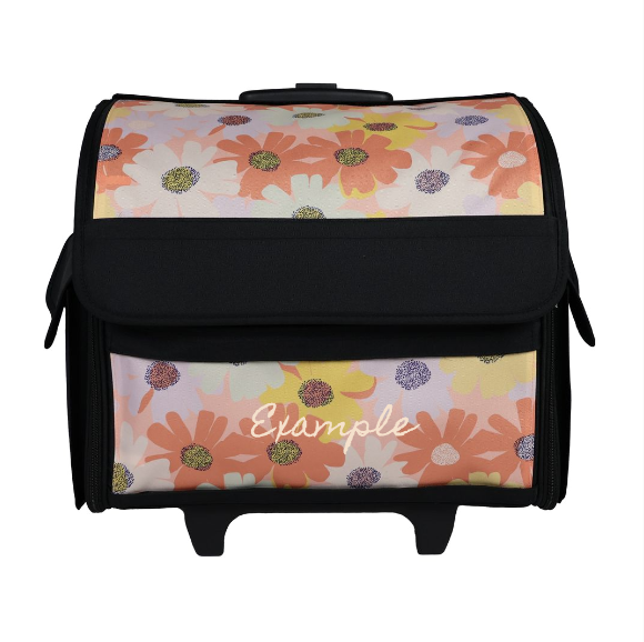 Custom Floral Pastel Rolling Case