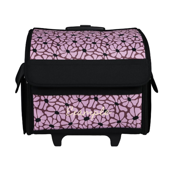 Custom Purple Floral Rolling Case