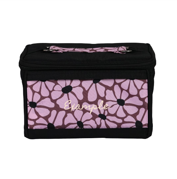 Custom Purple Floral Sewing Kit Organizer