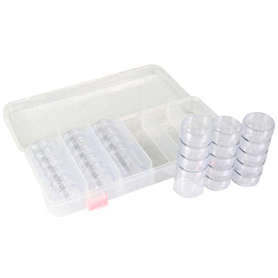 Everything Mary Large Plastic Bead Storage Organizer Box, 28 Jars