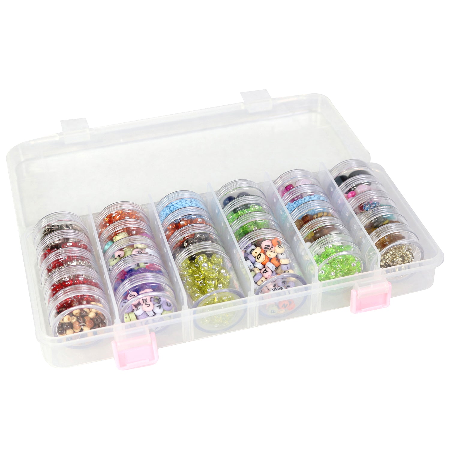 Everything Mary Round Plastic Stackable Bead Storage Twist-Top