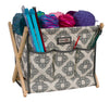 Fold-Up Knitting & Yarn Storage Caddy, Grey Canvas