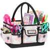 Deluxe Store & Tote Craft Organizer, White & Floral