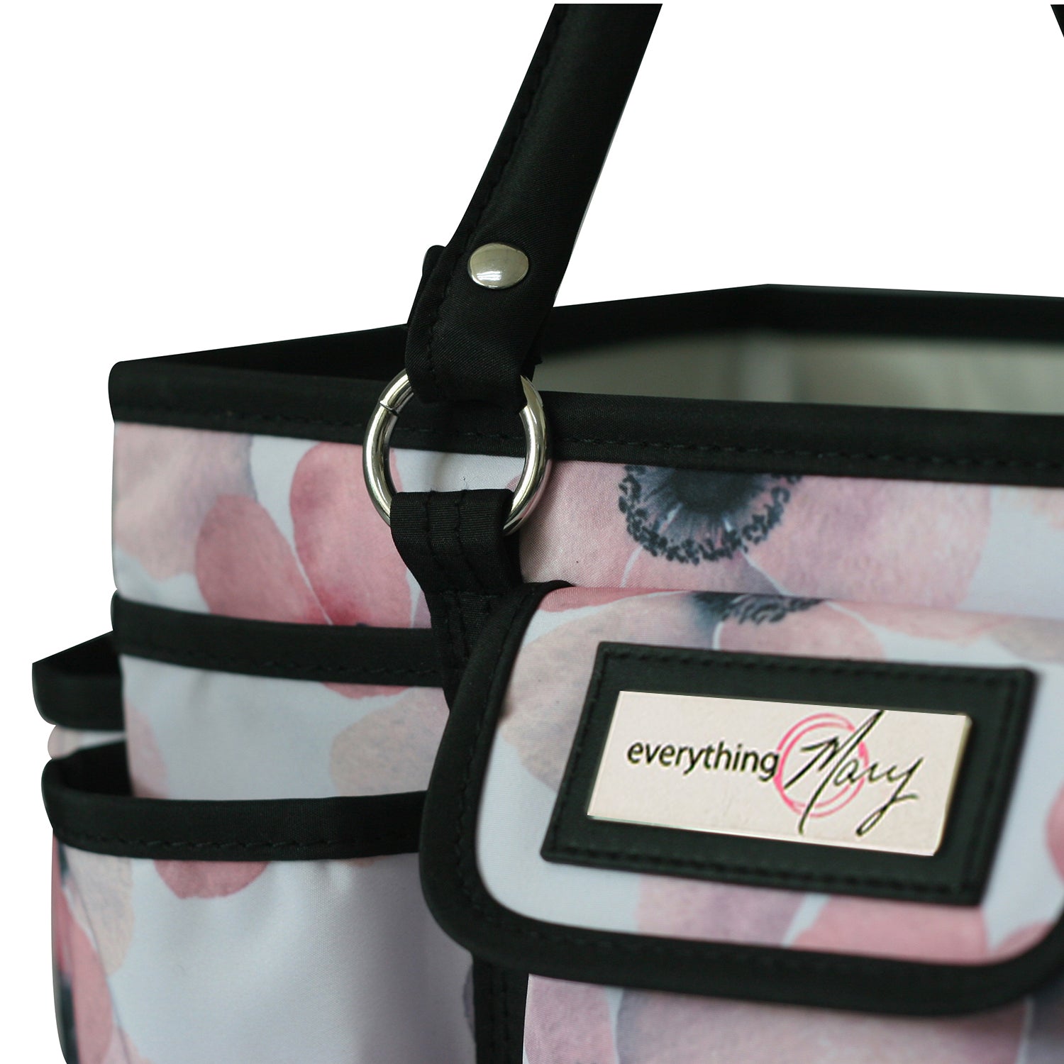 Deluxe Store & Tote Craft Organizer, Black & White Floral - Everything Mary
