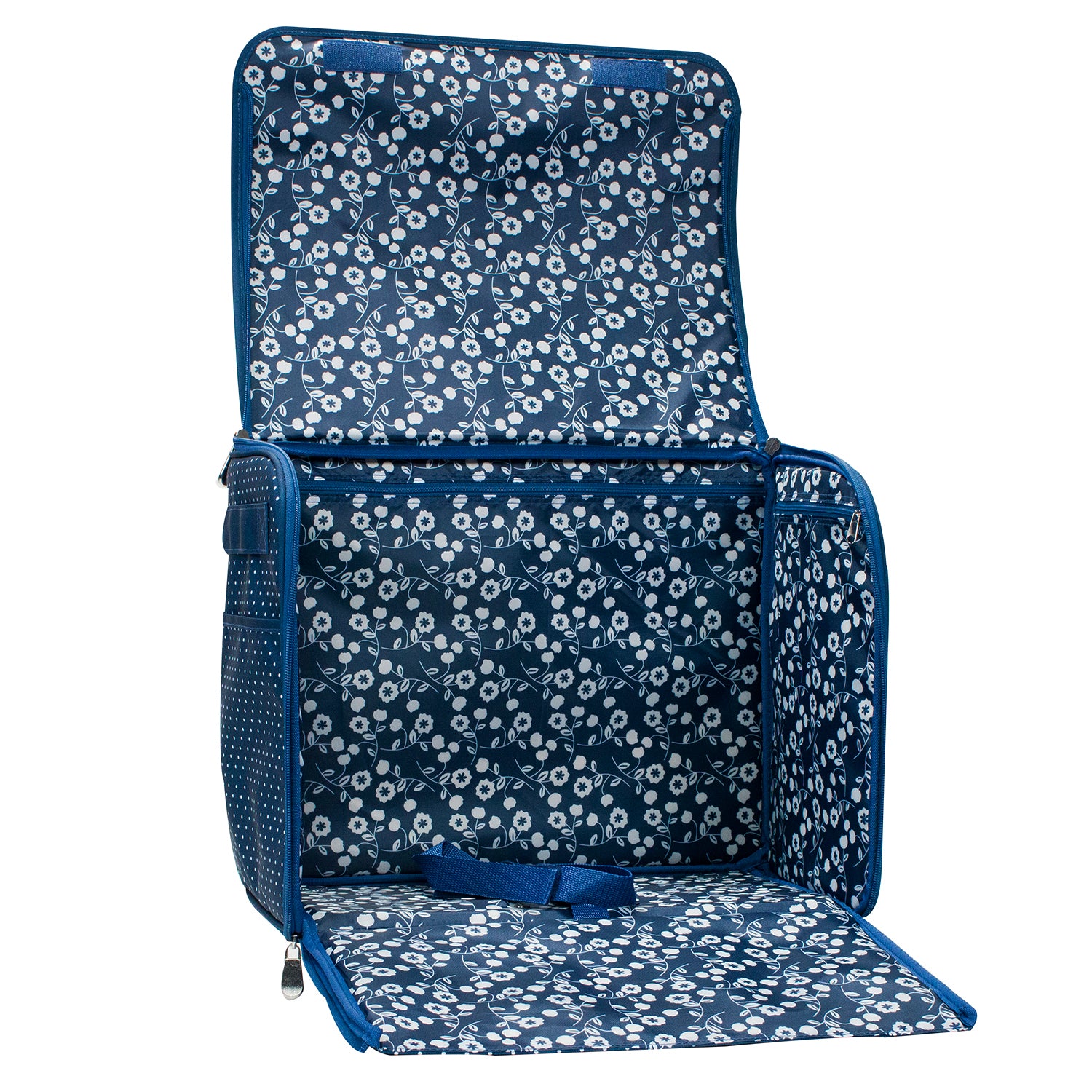 Everything Mary Collapsible Cheetah Print Rolling Sewing Machine Tote, 16.9 x 6.1 x 16.43