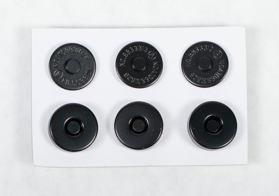Mini Magnetic Snaps Black 3 pk
