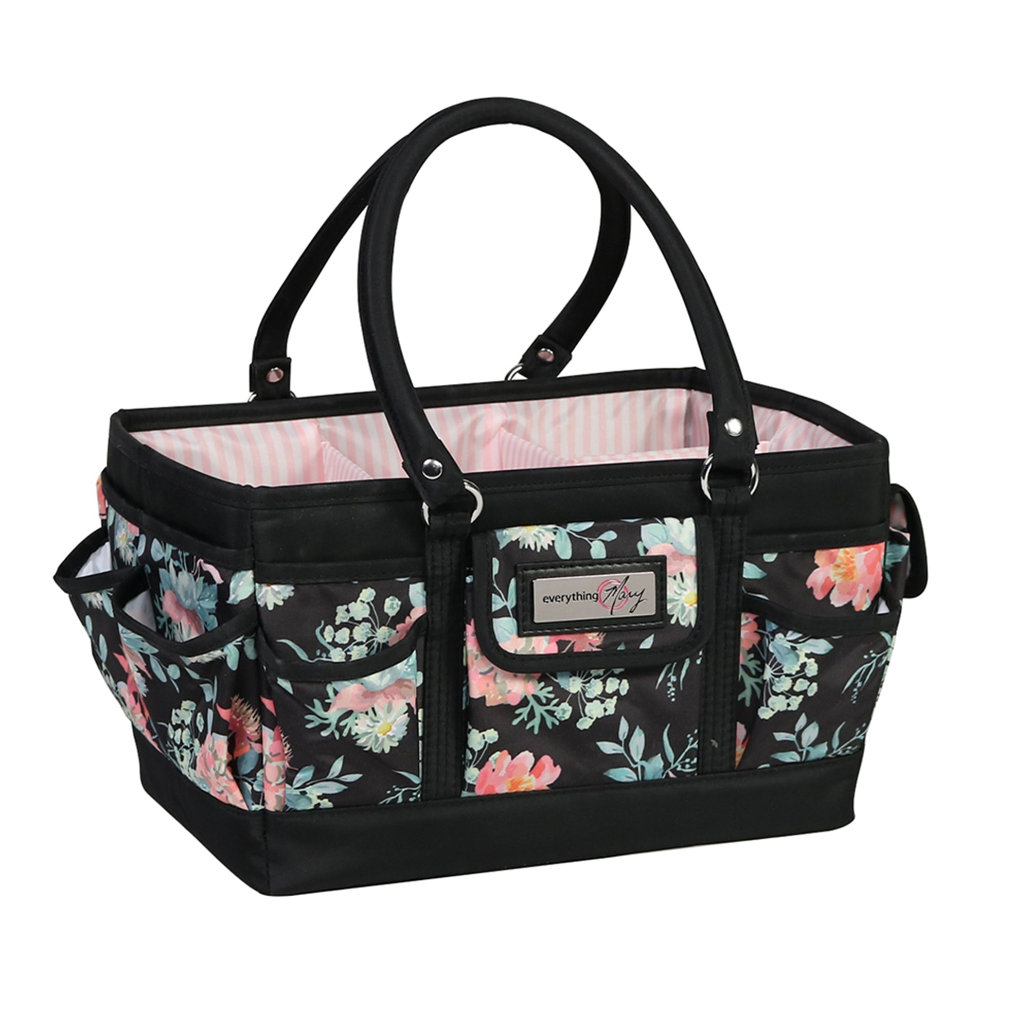  KIEKIECOO 2 pc Black Canvas Tote Bag women Floral Line Art  Makeup Bags Reusable Grocery Bag Capacity Shopping Shoulder Bag(2pc DIY) :  Home & Kitchen