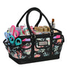 Deluxe Store & Tote Craft Organizer, Black & Floral