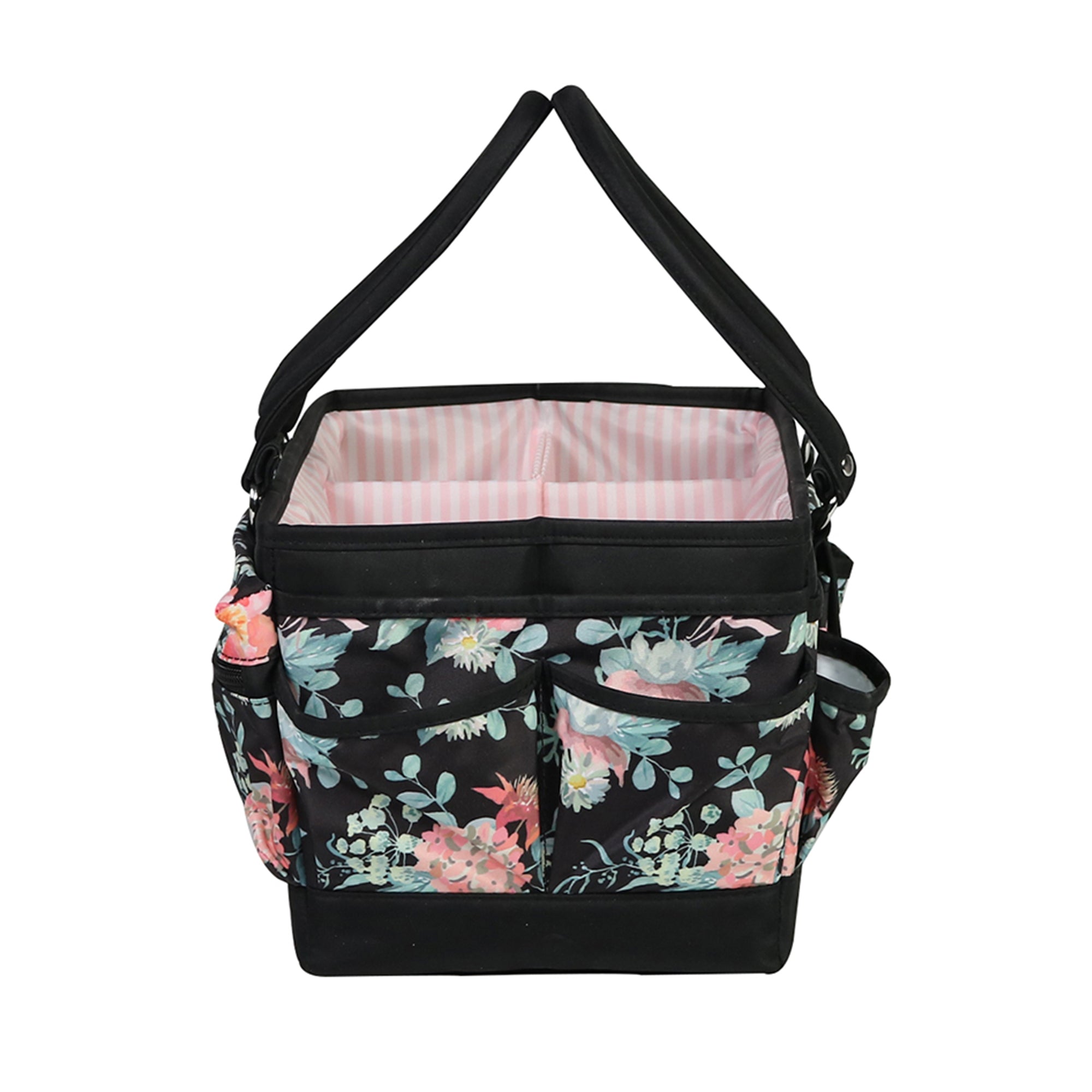 Deluxe Store & Tote Craft Organizer, Black & Floral