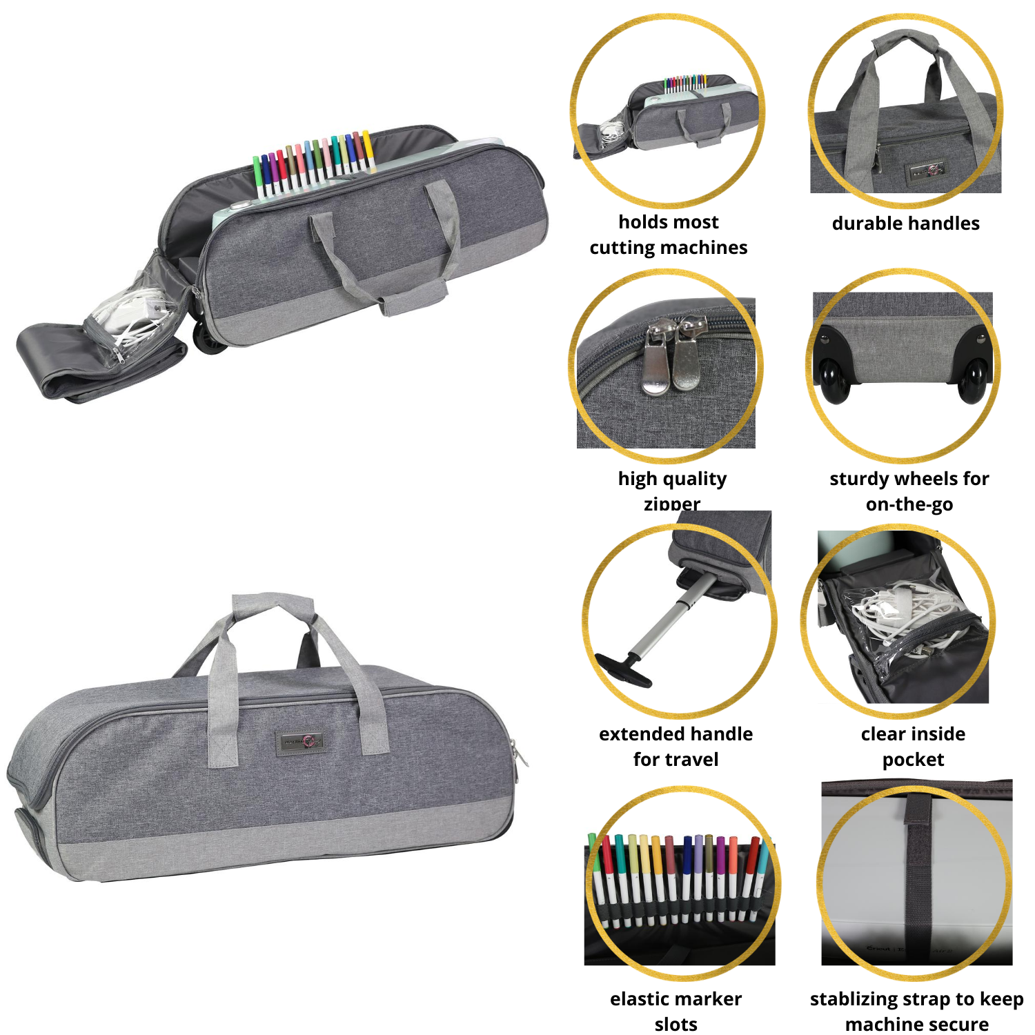 Craft Tote Bag Compatible for Cricut Die-cut Machine & Cutting Mat Carrying  Case