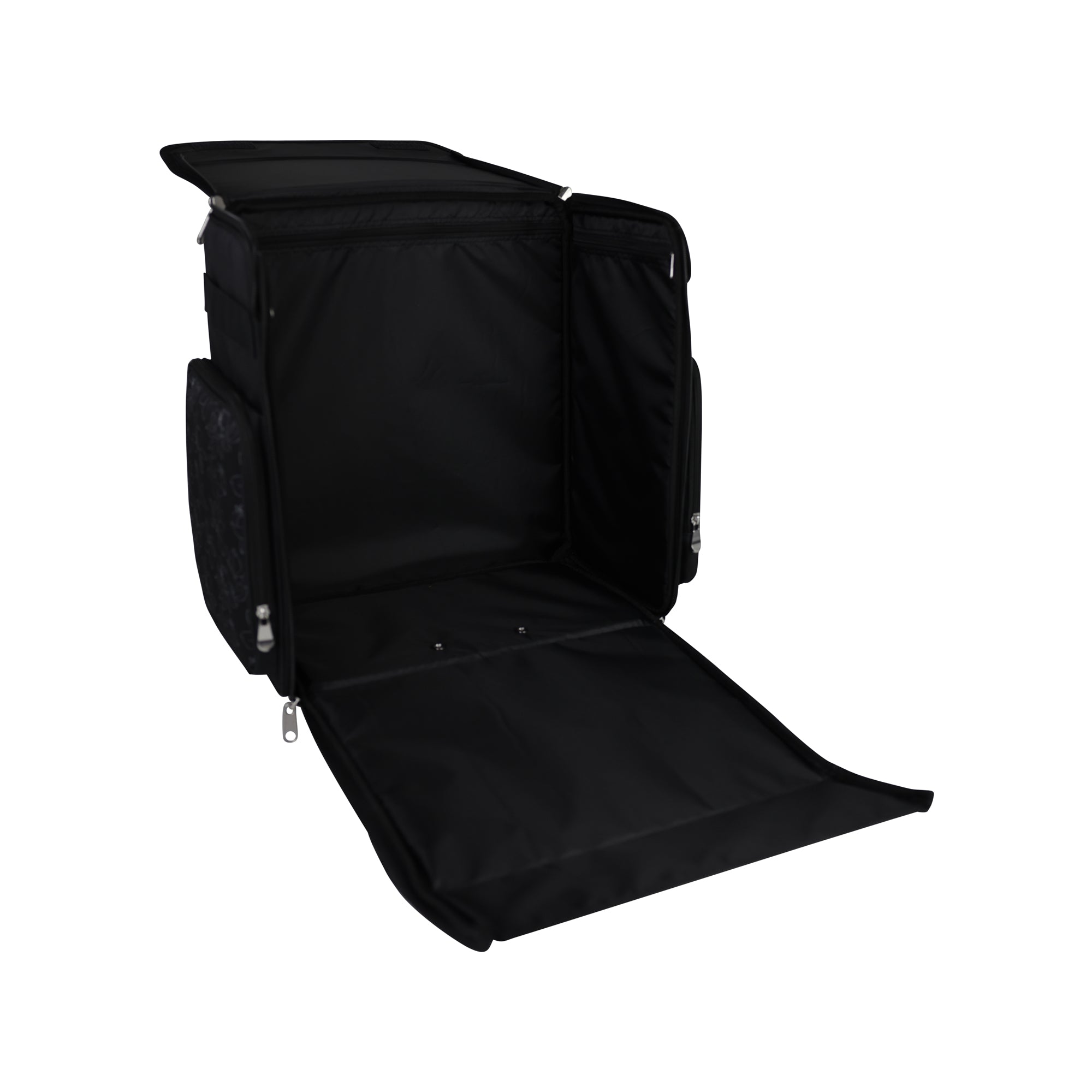 Collapsible Rolling Scrapbook & Featherweight Case, Black & White