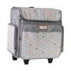 Collapsible Rolling Scrapbook & Featherweight Case, Grey Hexagon
